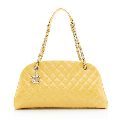 Chanel Aged Calfskin Just Mademoiselle Bowling Bag (SHF-19391)