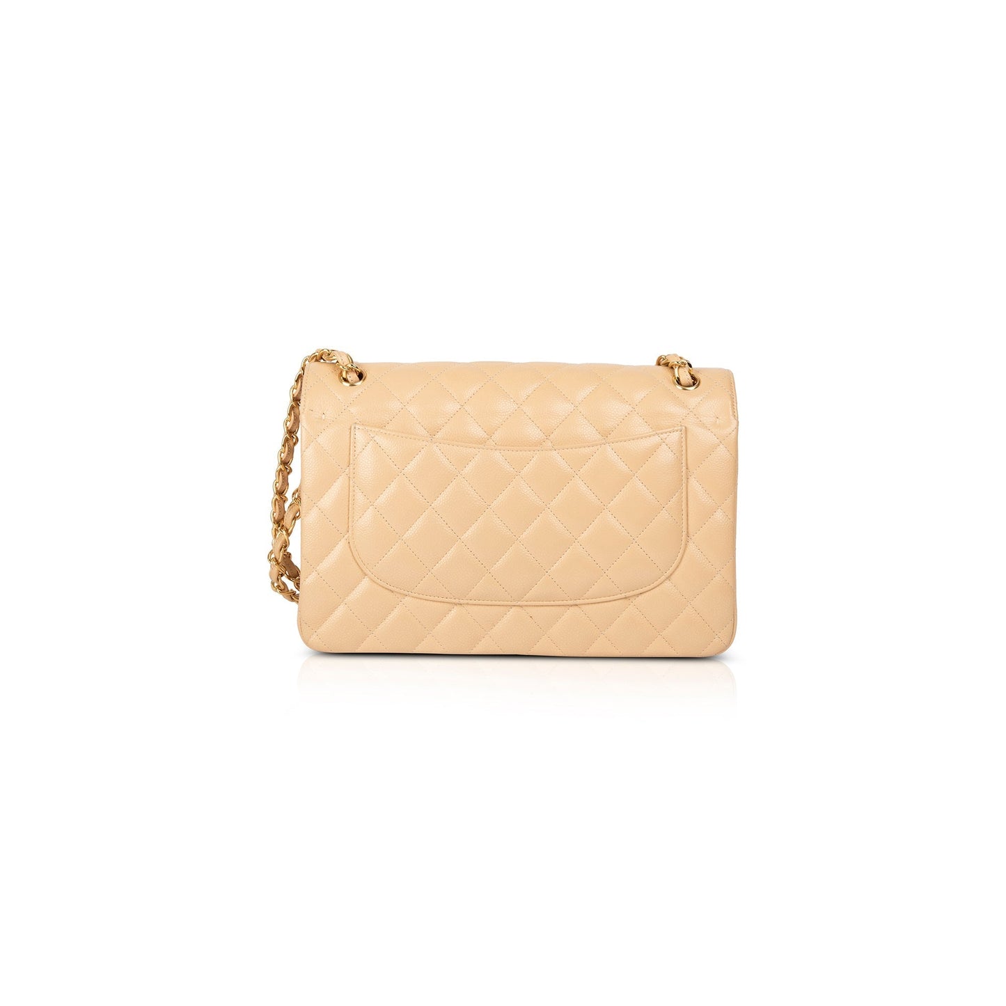 Chanel Beige Caviar Classic Jumbo Double Flap Bag