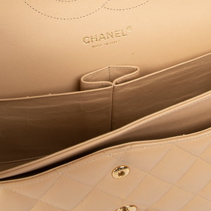 Chanel Beige Caviar Classic Jumbo Double Flap Bag