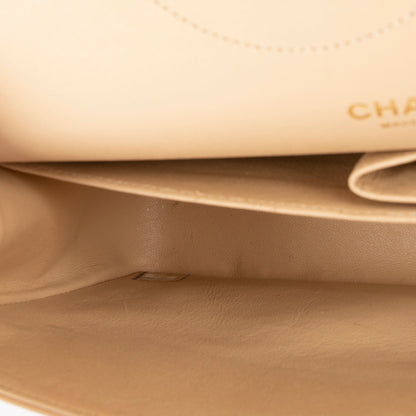Chanel Beige Caviar Classic Jumbo Double Flap Bag