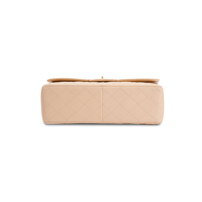 Chanel Beige Caviar Classic Jumbo Double Flap Bag