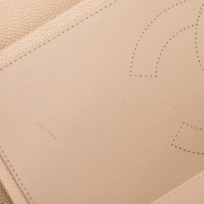 Chanel Beige Caviar Classic Jumbo Double Flap Bag
