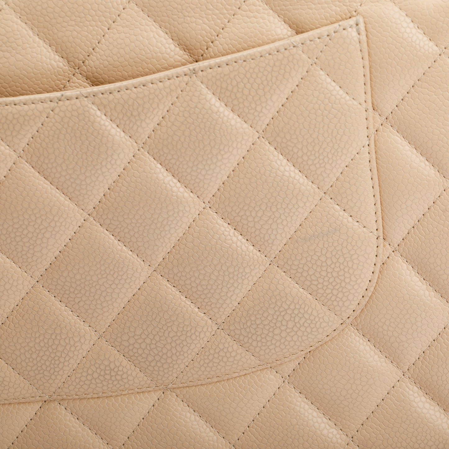 Chanel Beige Caviar Classic Jumbo Double Flap Bag