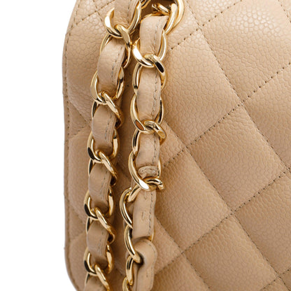Chanel Beige Caviar Classic Jumbo Double Flap Bag