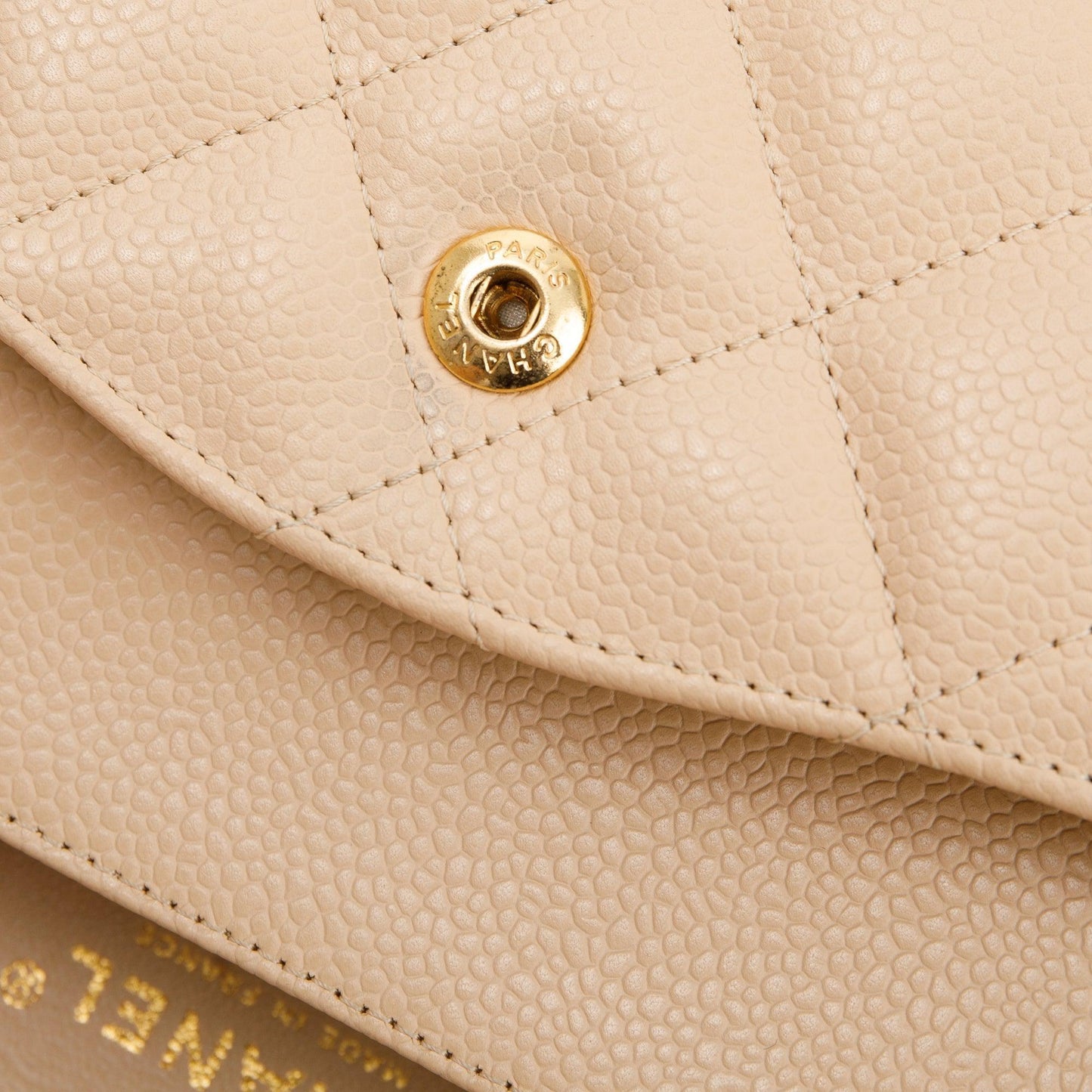 Chanel Beige Caviar Classic Jumbo Double Flap Bag