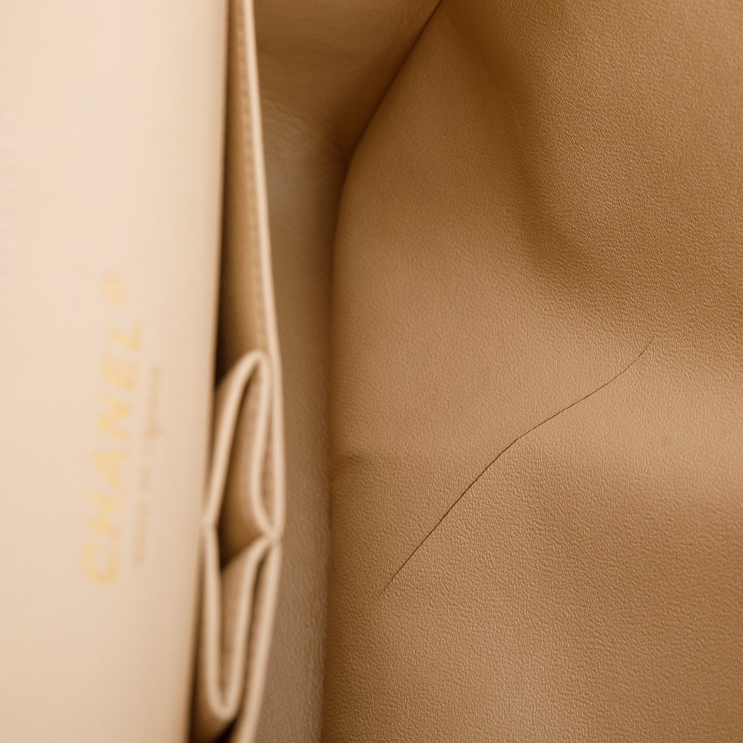 Chanel Beige Caviar Classic Jumbo Double Flap Bag
