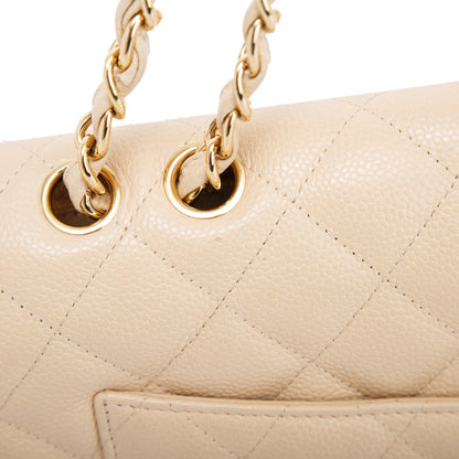 Chanel Beige Caviar Classic Jumbo Single Flap Bag