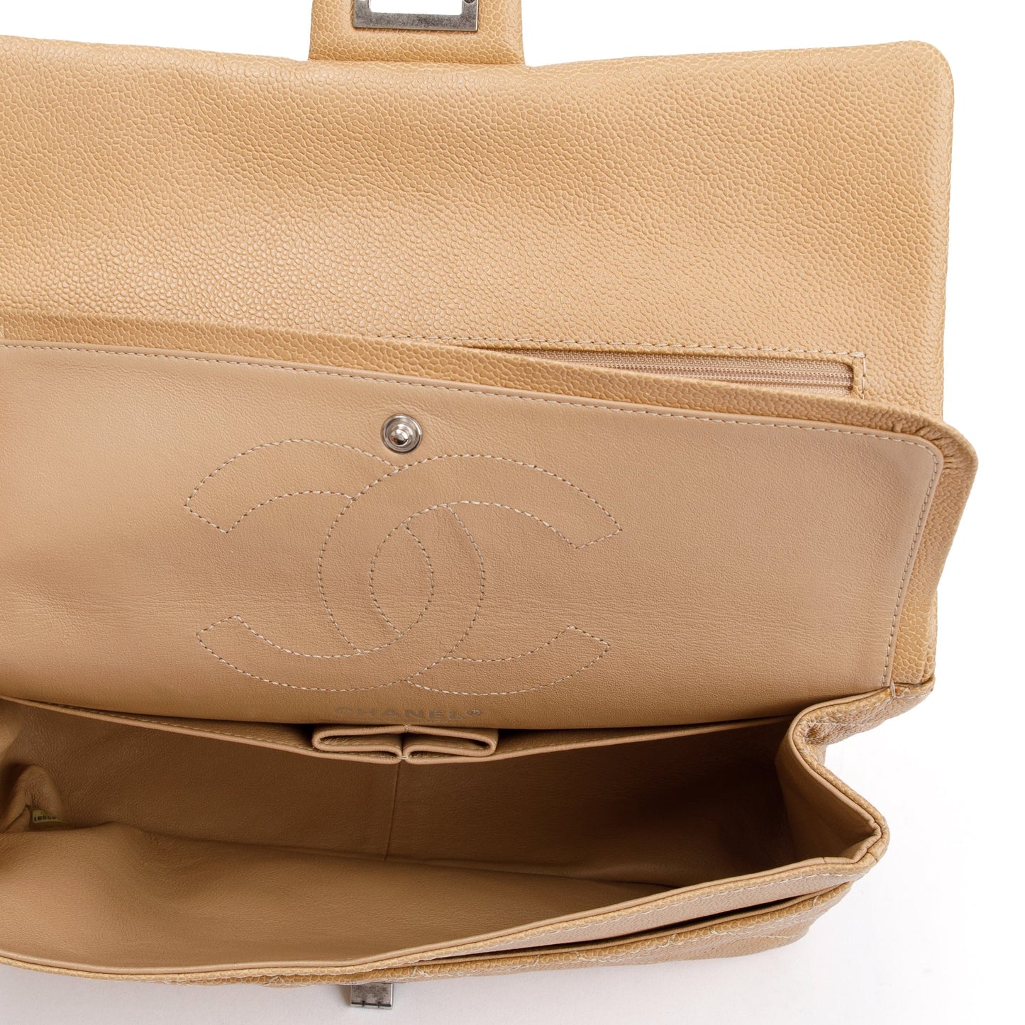 Chanel Beige Caviar Leather 2.55 Reissue 226 Double Flap Bag