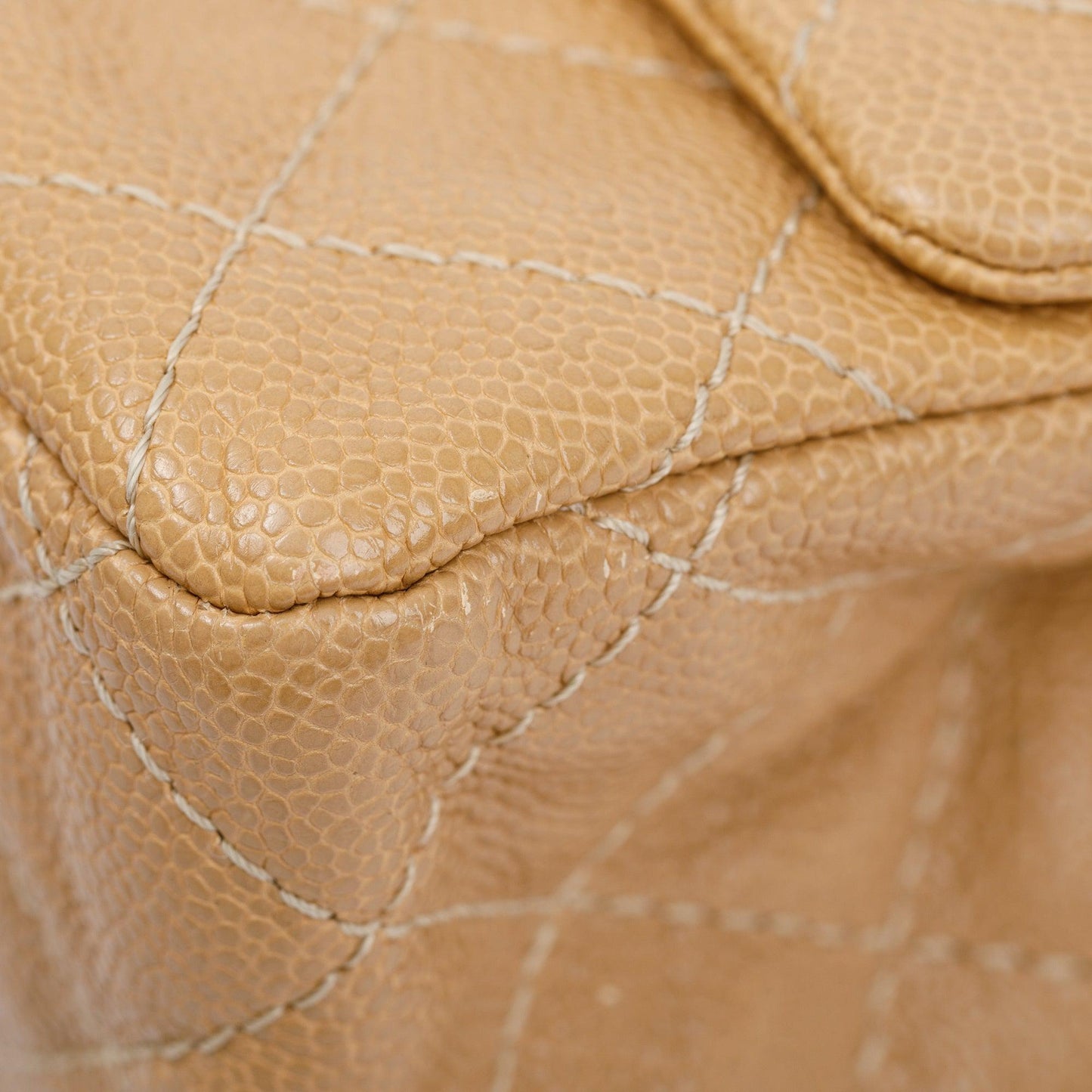 Chanel Beige Caviar Leather 2.55 Reissue 226 Double Flap Bag