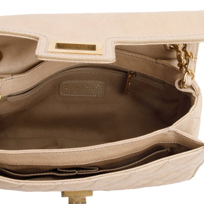 Chanel Beige Caviar Leather 2.55 Reissue Single Flap Bag