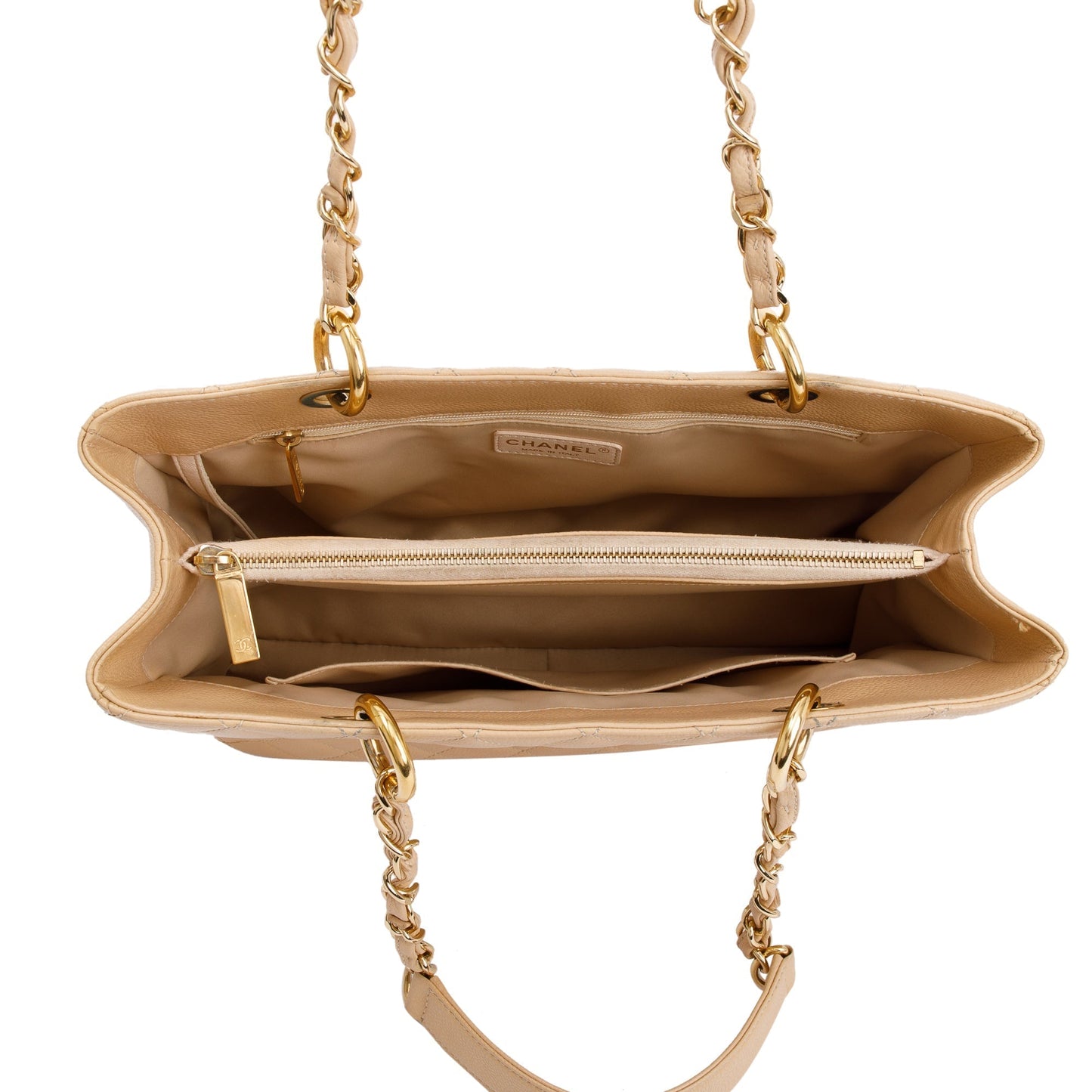 Chanel Beige Caviar Leather Grand Shopping Tote (GST)