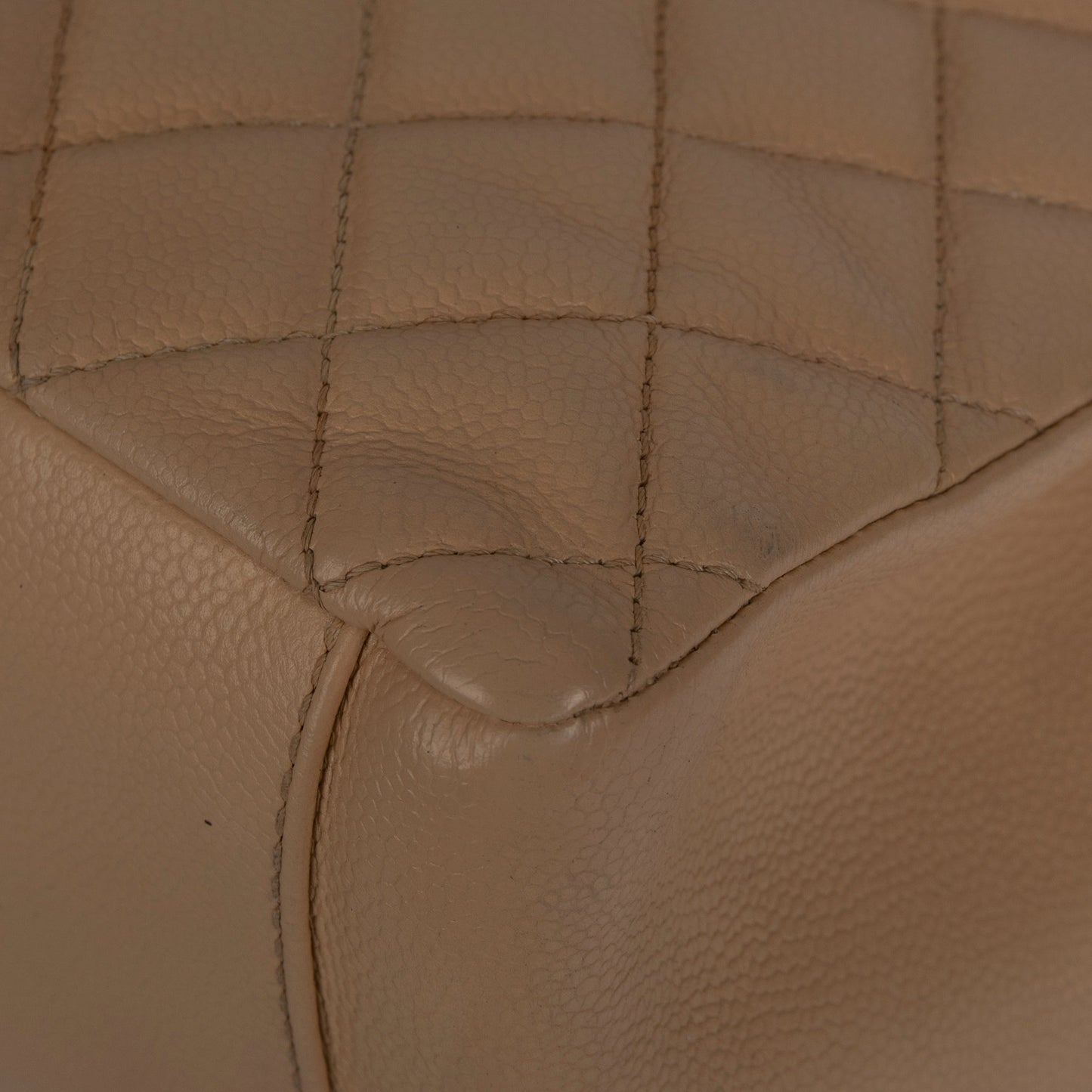Chanel Beige Caviar Leather Grand Shopping Tote (GST)