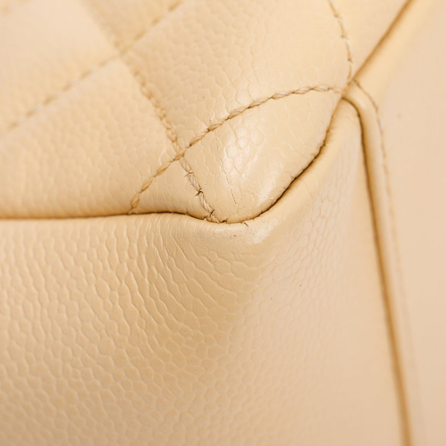 Chanel Beige Caviar Leather Grand Shopping Tote (GST)