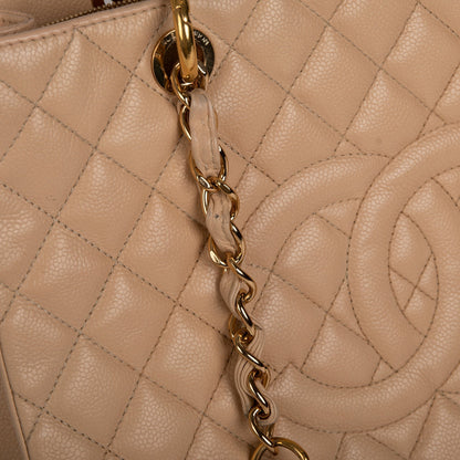 Chanel Beige Caviar Leather Grand Shopping Tote (GST)