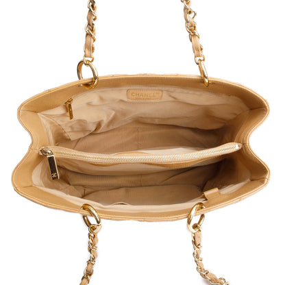 Chanel Beige Caviar Leather Grand Shopping Tote (GST)