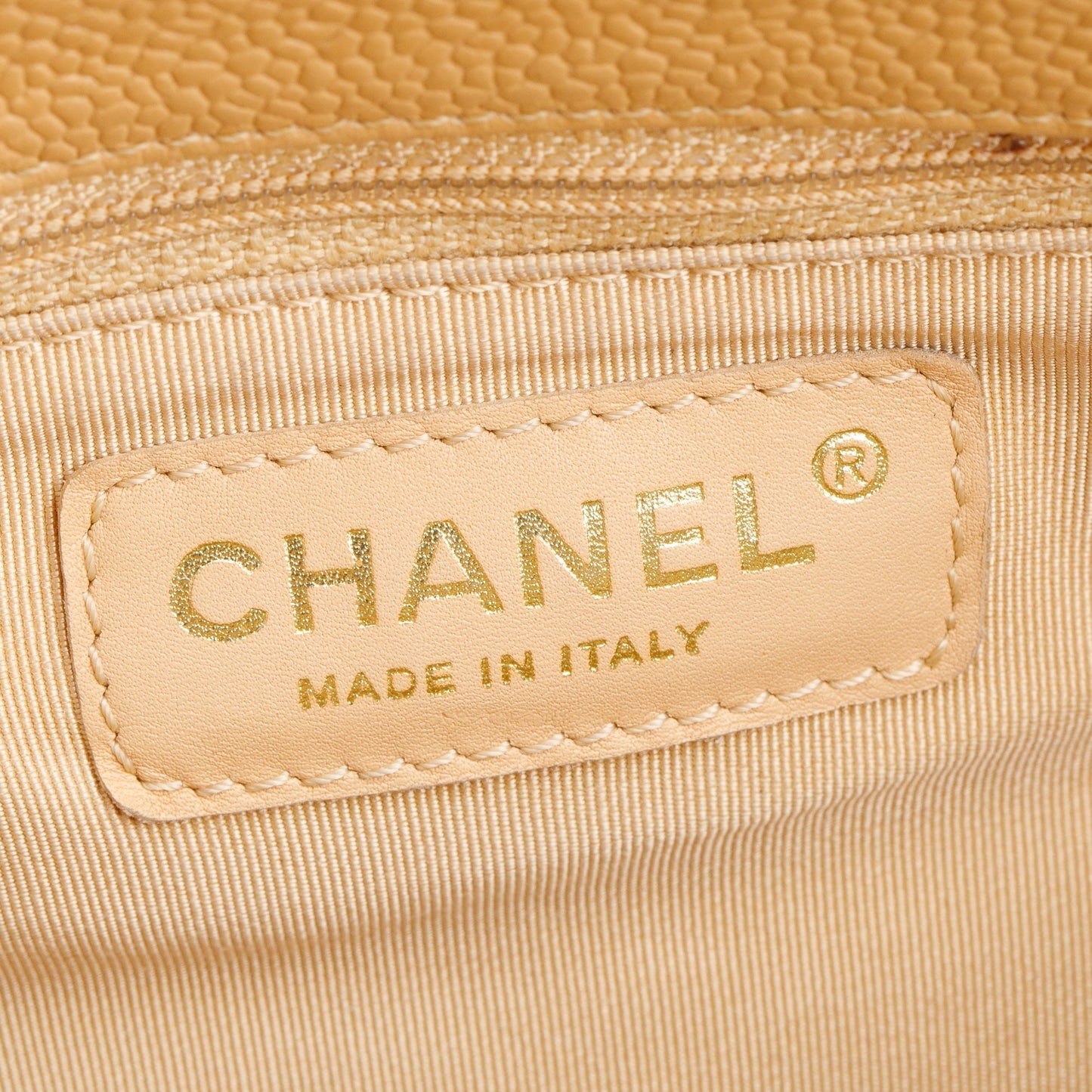Chanel Beige Caviar Leather Grand Shopping Tote (GST)
