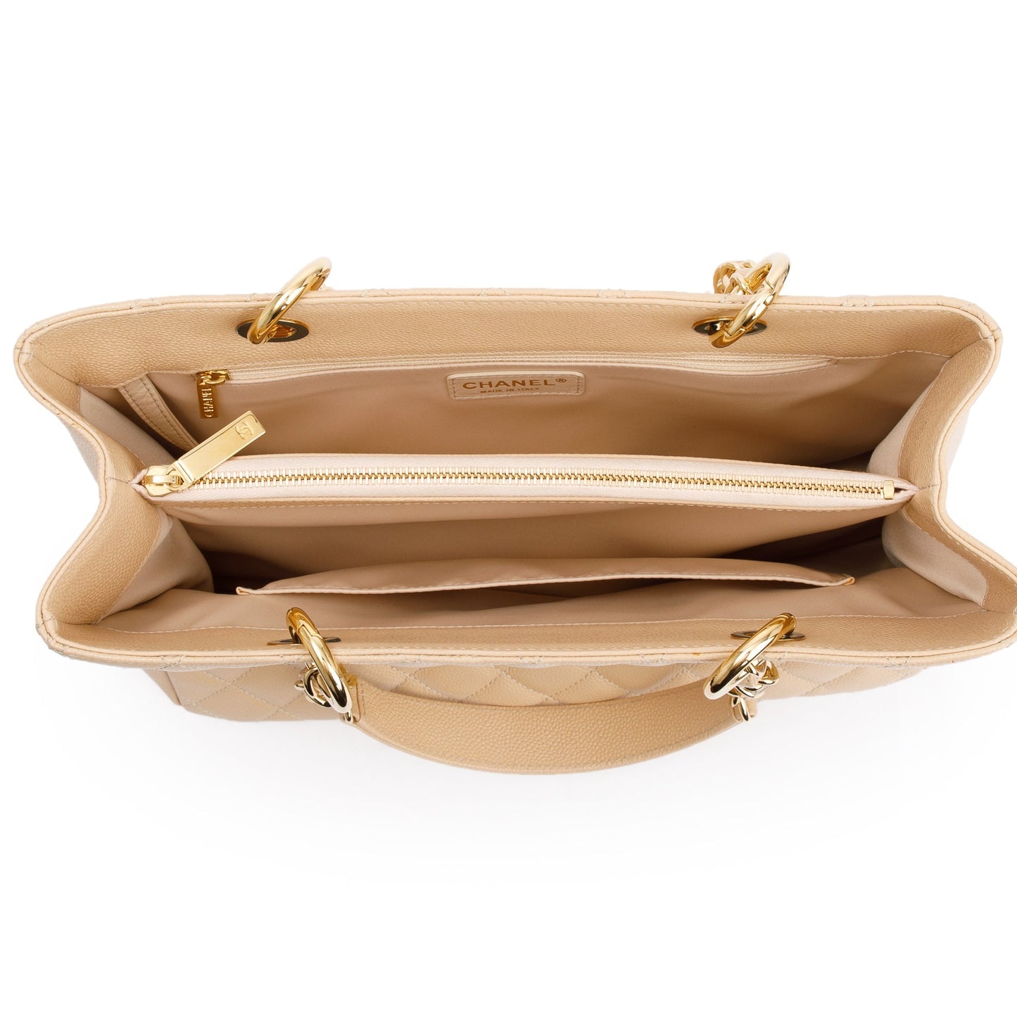 Chanel Beige Caviar Leather Grand Shopping Tote (GST)