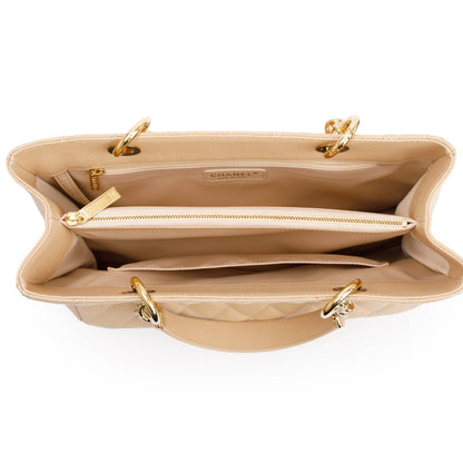Chanel Beige Caviar Leather Grand Shopping Tote (GST)