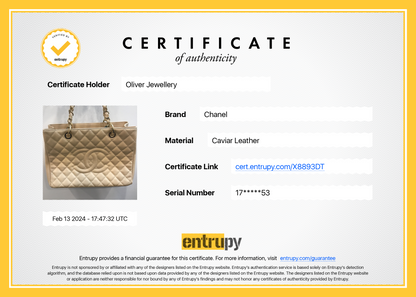 Chanel Beige Caviar Leather Grand Shopping Tote (GST)