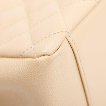 Chanel Beige Caviar Leather Grand Shopping Tote (GST)