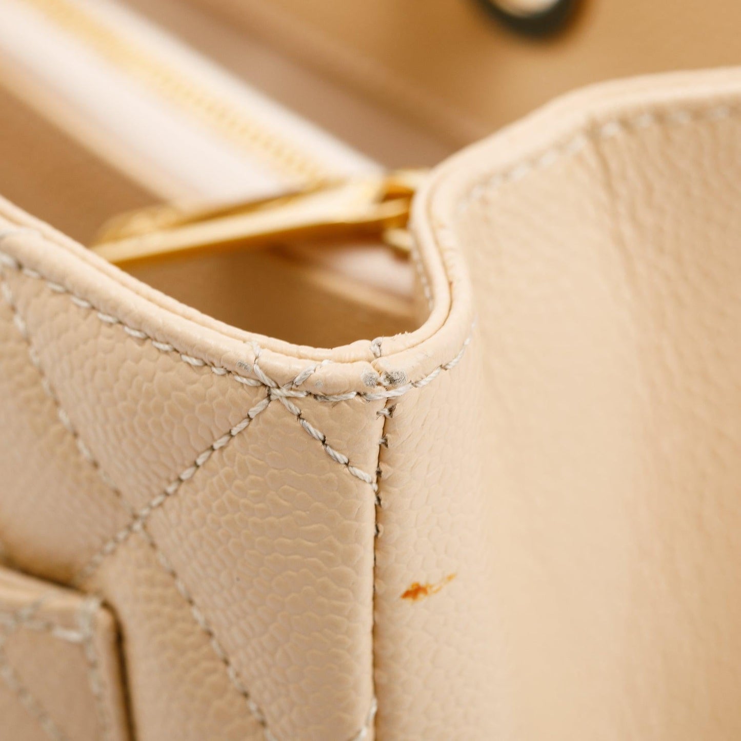 Chanel Beige Caviar Leather Grand Shopping Tote (GST)