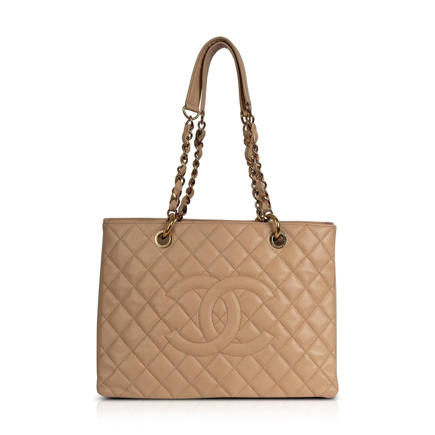 Chanel Beige Caviar Leather Grand Shopping Tote (GST)