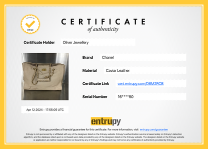 Chanel Beige Caviar Leather Large Reissue Tote