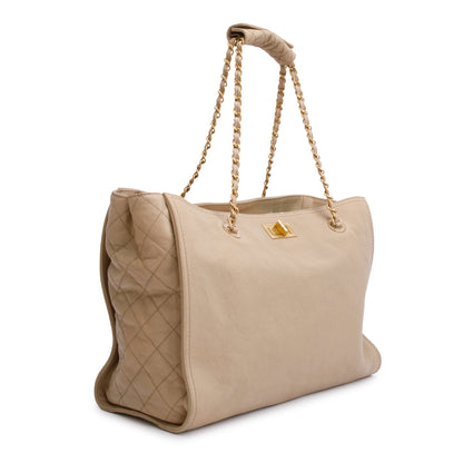 Chanel Beige Caviar Leather Large Reissue Tote