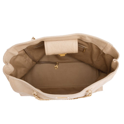 Chanel Beige Caviar Leather Large Reissue Tote