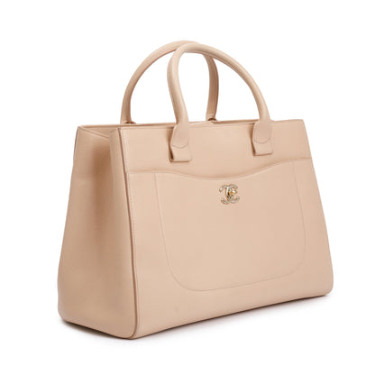 Chanel Beige Caviar Leather Medium Neo Excecutive Tote