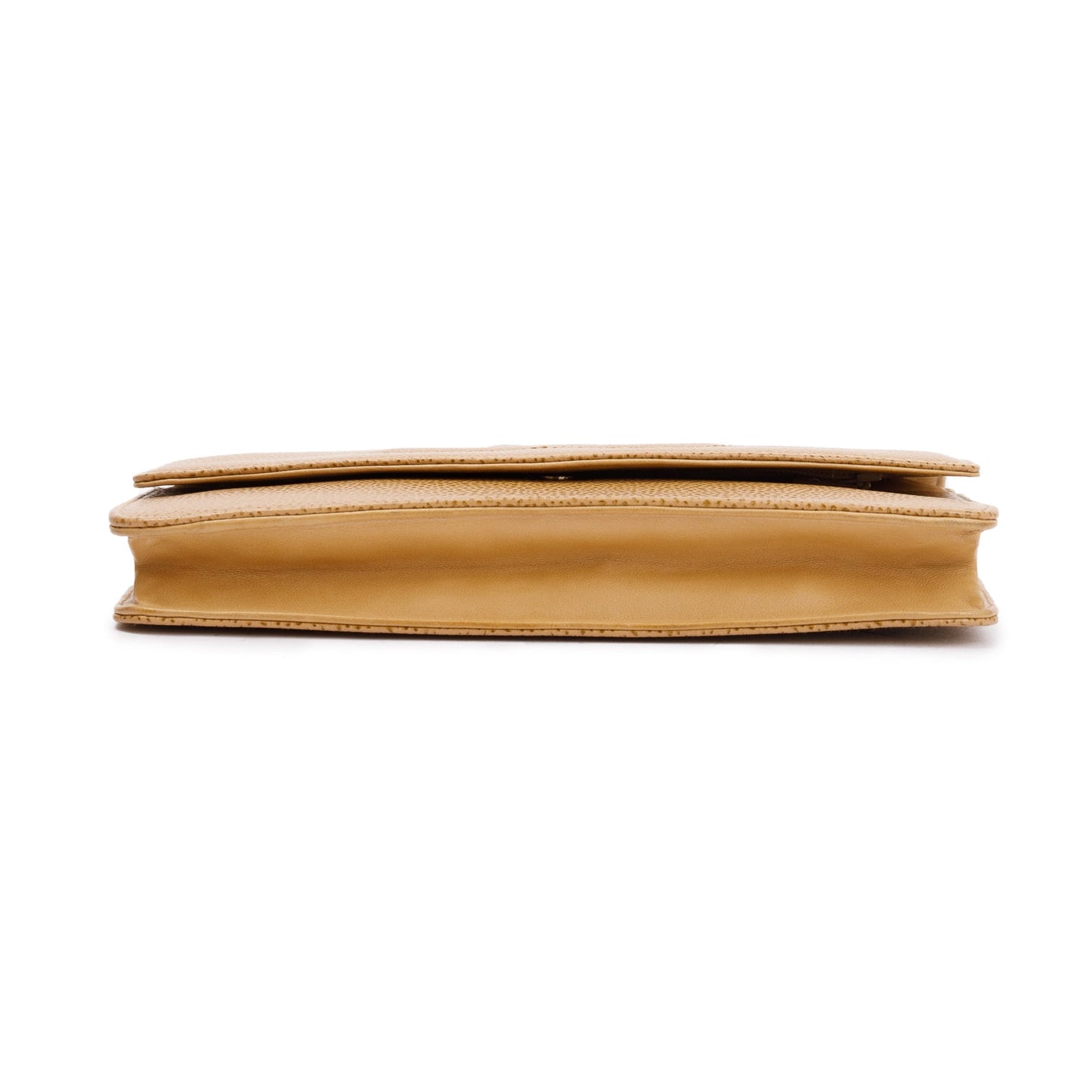 Chanel Beige Caviar Leather Timeless Wallet on Chain