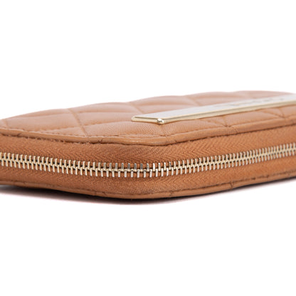 Chanel Beige Lambskin Trendy Zipped Wallet
