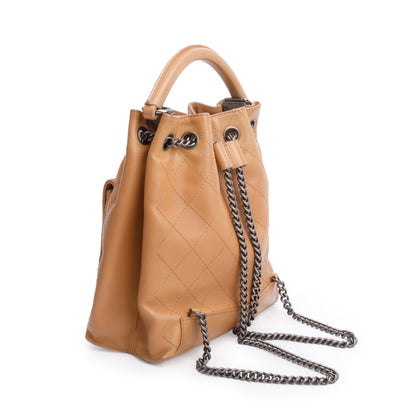 Chanel Beige Quilted Calfskin Leather Medium Urban Luxury Backpack