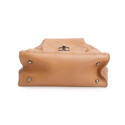 Chanel Beige Quilted Calfskin Leather Medium Urban Luxury Backpack