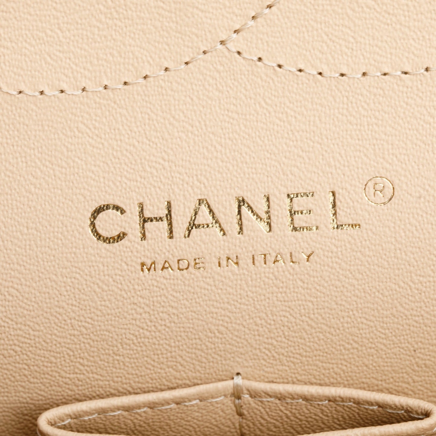 Chanel Beige Quilted Caviar Leather Classic Jumbo Double Flap Bag