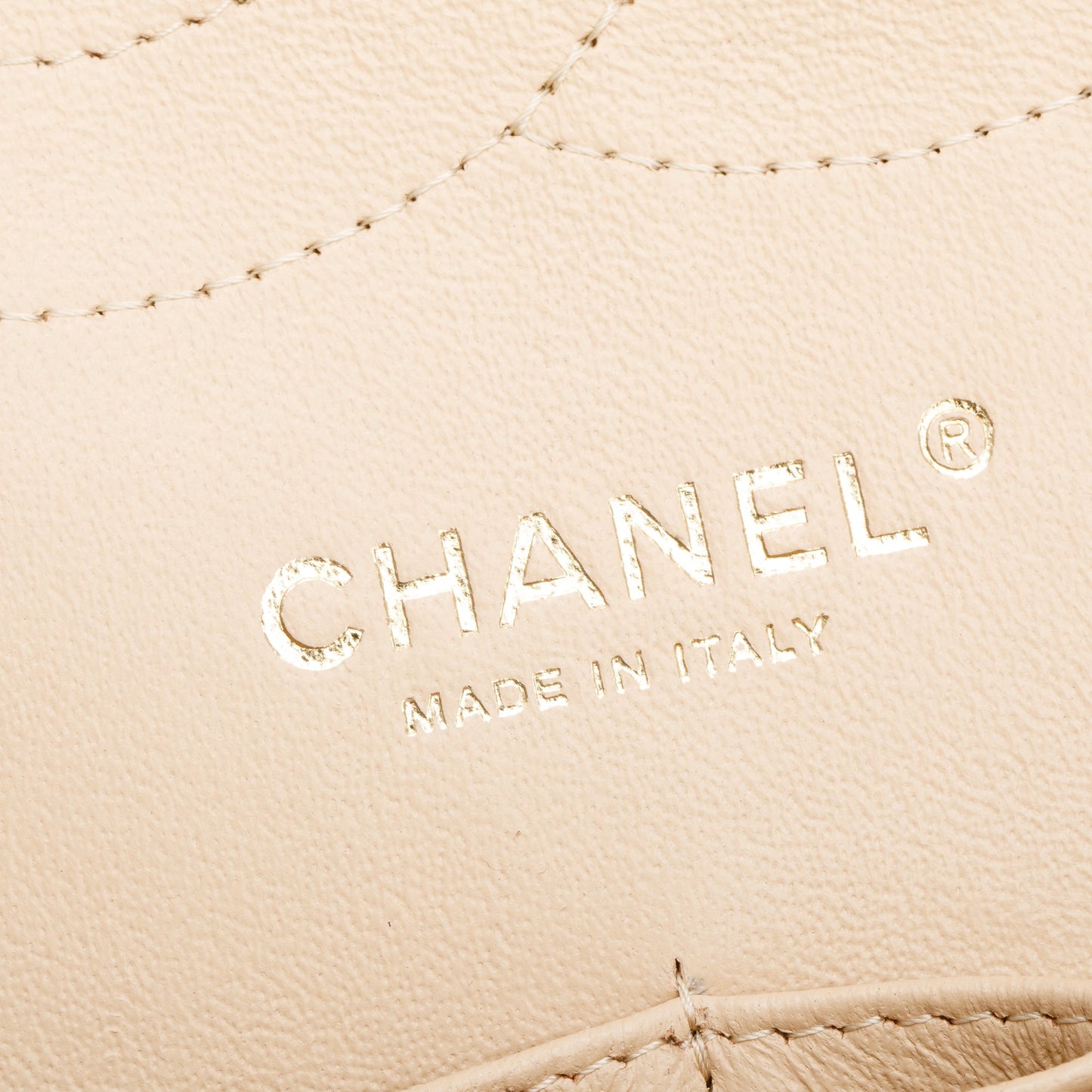 Chanel Beige Quilted Caviar Leather Classic Jumbo Double Flap Bag