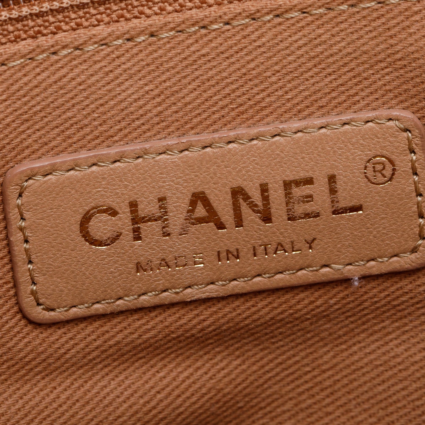 Chanel Beige Quilted Caviar Leather Large Coco Handle Bag