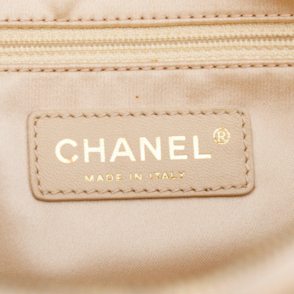 Chanel Beige Quilted Caviar Leather Petit Timeless Tote