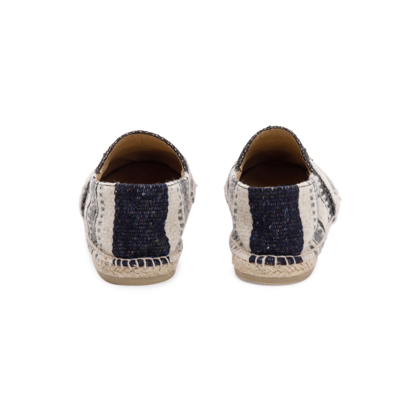 Chanel Beige/Black Wool Tweed Lambskin Espadrilles, Size 43