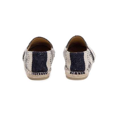 Chanel Beige/Black Wool Tweed Lambskin Espadrilles, Size 43