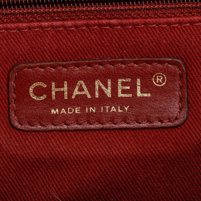 Chanel Black Aged Calfskin Leather Small Pondicherry Flap Bag