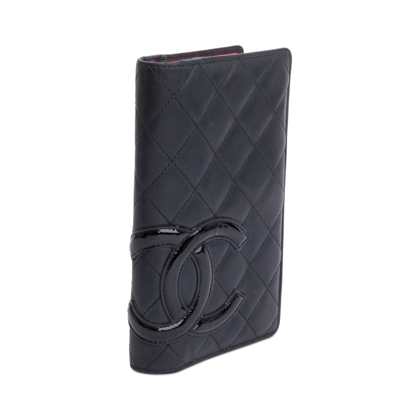 Chanel Black Calfskin Leather Cambon Yen Wallet