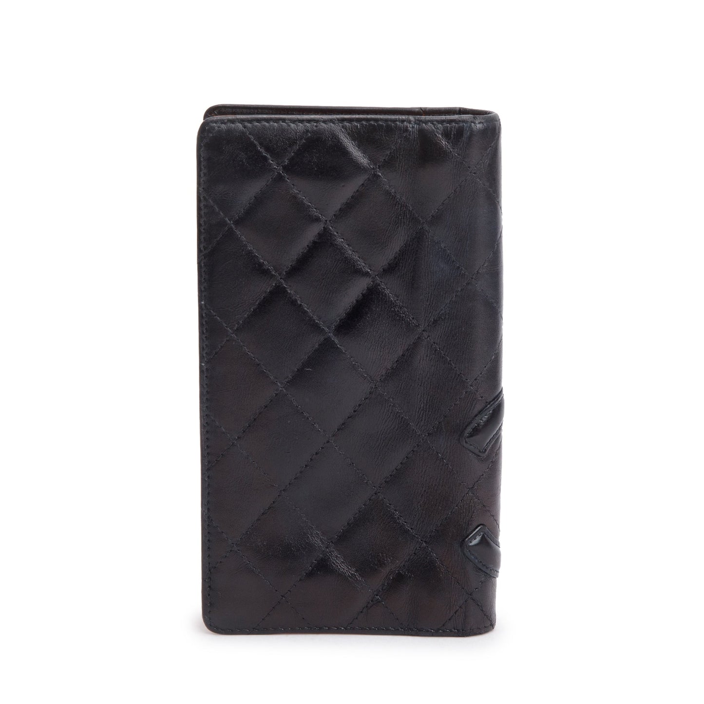 Chanel Black Calfskin Leather Cambon Yen Wallet