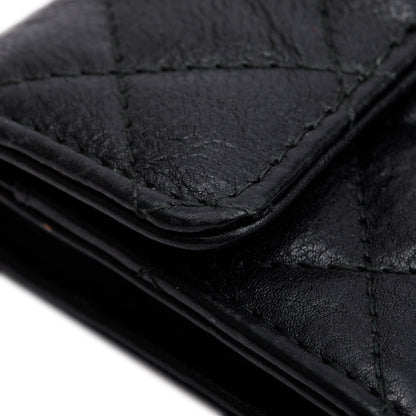 Chanel Black Calfskin Leather Classic Flap Card Holder