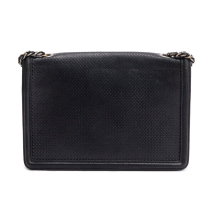 Chanel Black Calfskin Leather Micro Retro Flap Bag