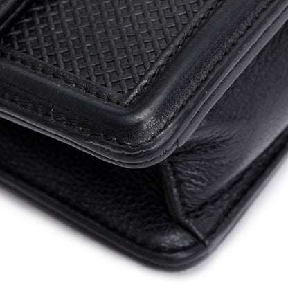 Chanel Black Calfskin Leather Micro Retro Flap Bag