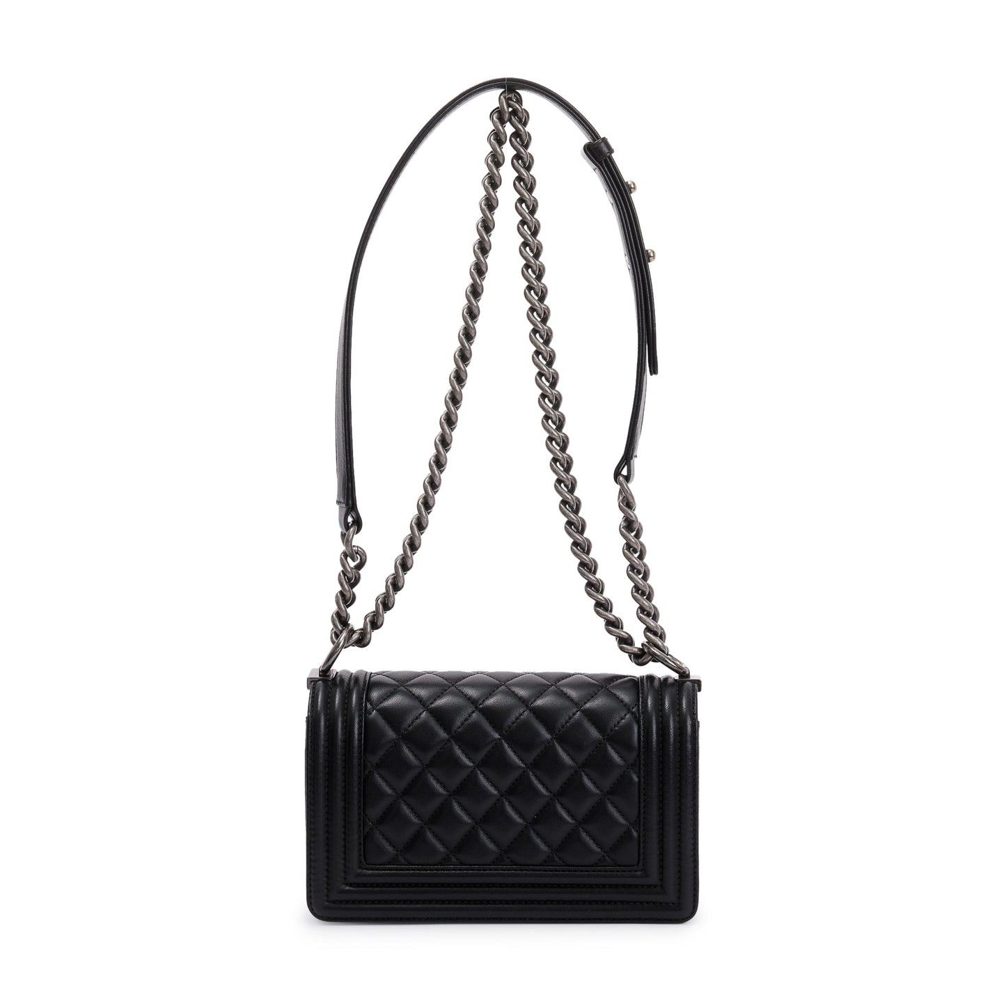 Chanel Black Calfskin Leather Small Boy Bag