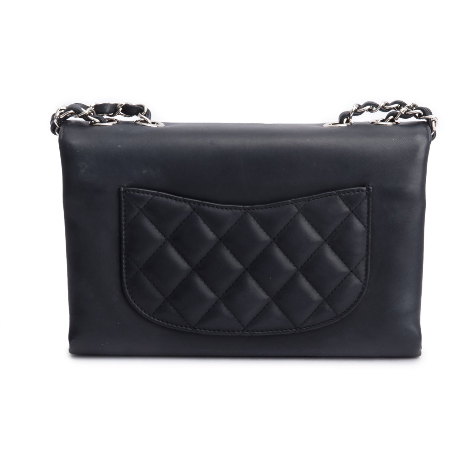 Chanel Black Calfskin Leather Small Tramezzo Flap Bag