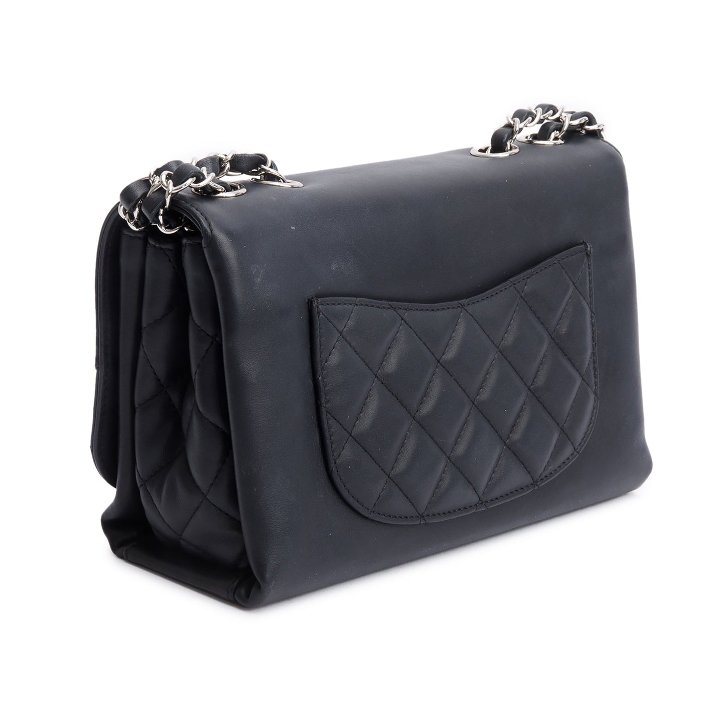 Chanel Black Calfskin Leather Small Tramezzo Flap Bag