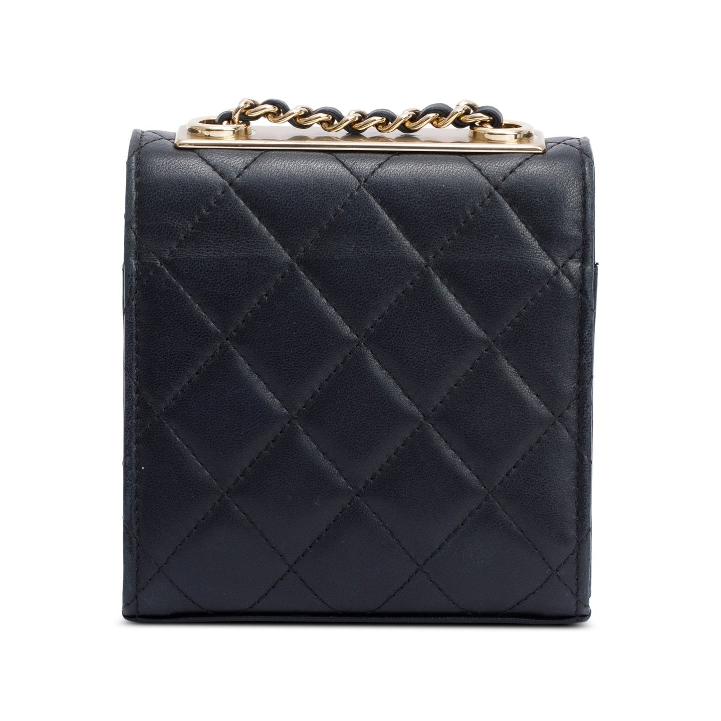 Chanel Black Calfskin Leather Trendy CC Micro Flap Bag